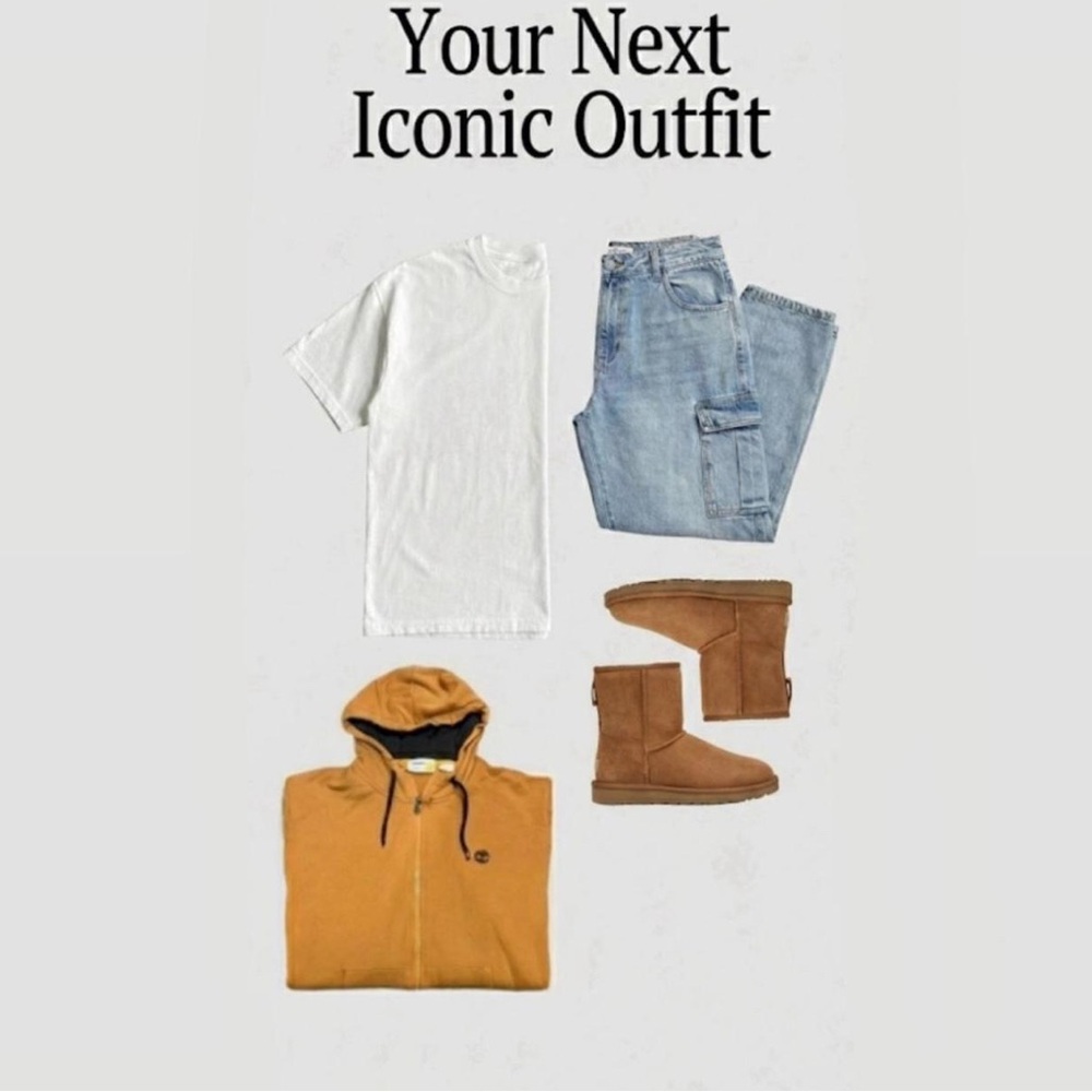 Timberland Men's Mustard Zip-Up Hoodie - Picture 6 of 6